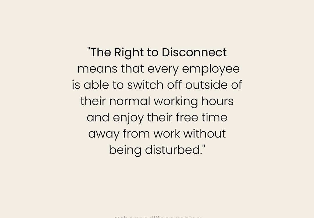 The Right To Disconnect